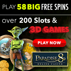 www.Paradise8.com - 888 free spins | Bonus up to $1,000